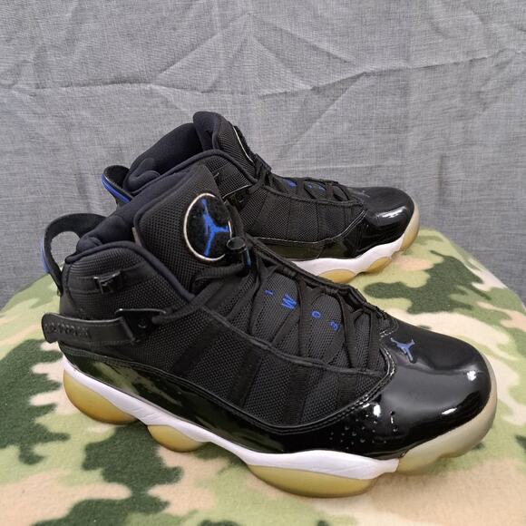 Nike Air Jordan 6 Rings SPACE JAM Black Blue 322992-016 Men's Shoes Size 9 - Picture 4 of 15